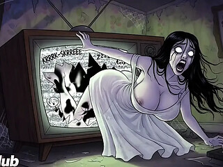 Ghost came outside the tv and fuck the lonely boy ghost fucking vide sexy ghost