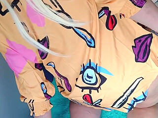 A Cute New Dress, Then Taking off My Bikini and Getting My Ass All Oiled up... and Finishing with Another Orgasm.