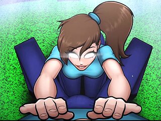 Minecraft jenny mod, playing porn games, parody cartoon