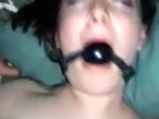 Amateur BDSM slut pussy drilled super hard until she squirts