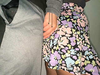 Big-assed Woman Touches a Stranger's Erect Penis. Flash Dick!!