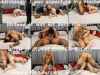 Husband's Friend Surprises Me While I'm Blindfolded