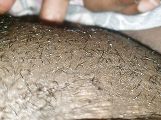 Rubbing my shaved pussy