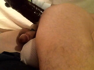 Hungry hole struggles to take 1/3 Atlas XL dildo. first stretch. hole training