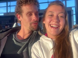 Damiana, brasileira safada pela Europa - Lavando carro sem calcinha EP1