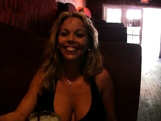 Blonde babe with big boobs is fucked in the ass