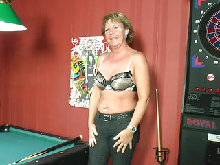 Blonde milf lovingly shoves sex toys into her pussy