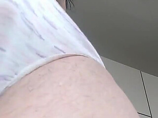 Jerk off Quick in the Kitchen Without Taking off Her Panties Ginnagg