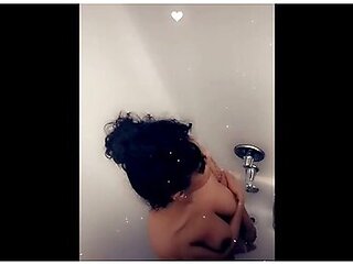 Shower At The Hotel Solo Female Latina Real