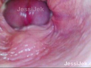 Dream babe JessiJek gets double creampie in extreme POV