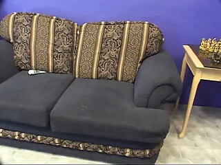 Huge black ass bitches on couch dildo fucking with pleasure