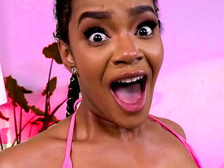 Asteria Diamond screaming loud in hardcore ebony sex - black porn