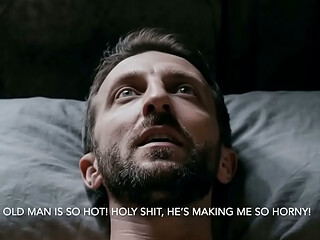 Sakis, the horny, hairy, old, Greek farmer is visited by another tourist and listens to a story about cock sucking of an old man - AI Generated