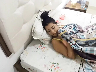 Stepbrother creampies 18-year-old's big tits