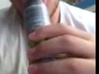 Skinny Amateur Hunk Sucks Cock