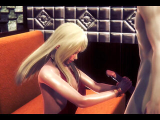 Hentai Uncensored - Nataly Handjob with Cumshot in Her Face and Footjob - Japanese Asian Manga Anime Game Porn