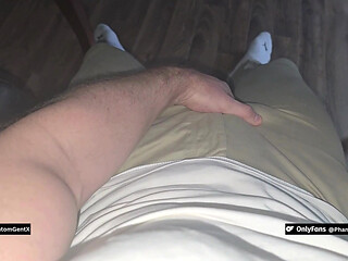 German Dirtytalk! Boss in Homeoffice Gets Horny & Strokes His Massive Cock