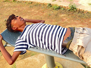 Indian boy masterbation in a different way and he jerked his big cock