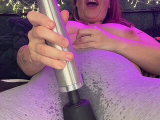 Grey Legging, Squirt Wetting