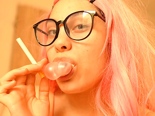 Your Stepmother Is Chewing Gum and Blowing Bubbles, Then She Smokes a Cigarette, Exhaling Smoke While She Chews, and Blows