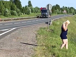 Dropping My Panties on the Road
