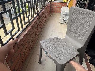 Fucking My Wet Pussy on My Neighbors' Balcony