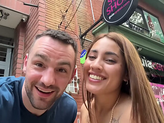 Sex Shop Adventure, Hard Fuck and Bareback Creampie for Gorgeous Argentinian, Paula Rojas