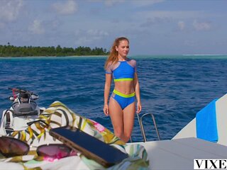 Lika  Mary Rocks Steamy Double-Penetration Threesome on Yacht