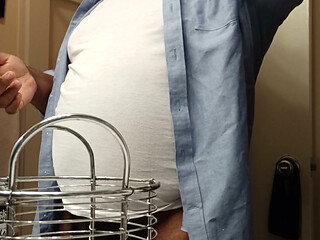 Thick Daddy Masturbates While Getting Ready for Work