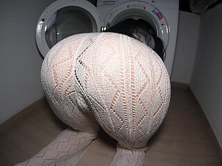 Amateur teen gets seduced by stepsis with a big butt, takes off her pants