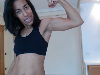 Flexing in Yoga Pants