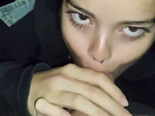 I Took Debora Prado for a Ride Around the City and We Stopped at the Train Line, I Made Her Suck My Dick and I Came on Her Delic
