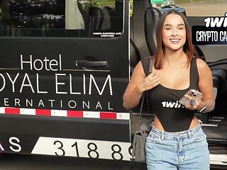 Colombian model Latina fucked on private jet