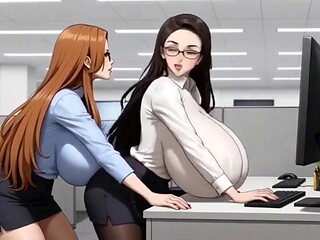 Noirs Busty Hentai Office Fun