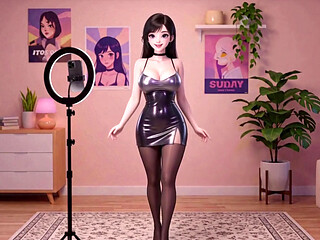 Horny Stepdaughter Influencer Gets Fucked by Stepdad After Going Live  (AI Generated)