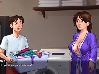 Summertime Saga 05 - Hot MILF Needs Massage From Horny Pervert Tenant, Guy Seduces Sexy MILF with a Massage