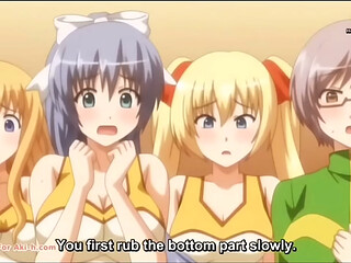 Cheerleader coach shows how to give a boobjob demosaic hentai