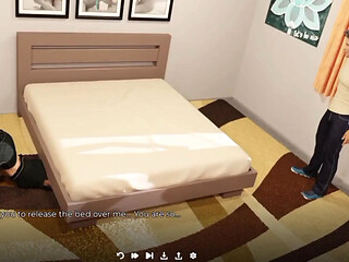Hot Stepsis Got Stuck Under the Bed and I Surprise Her with My Cock!