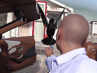 Adored by the Devil 2 - Mui Teases Charlie Topless at Gas Station