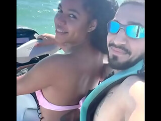 Horny Brazilian Bride Betrays Husband on Honeymoon Trip Fucking the Muscular Jetski Coach Big Dick While Hubby is Away