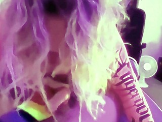 Real blonde amateur giving a POV blowjob