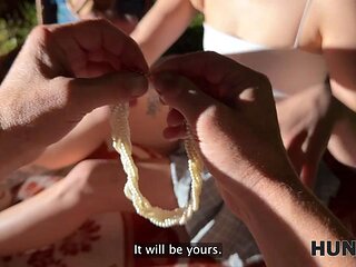 HUNT4K. She loves to suck strangers cock and cheat on her BF in public: Porn