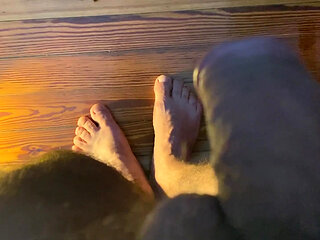 My feet exhausted after the workday...