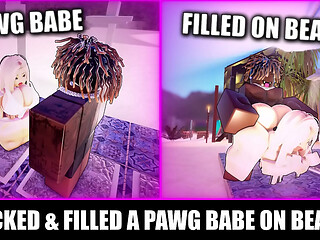 Met This PAWG Babe on Beach and FILLED Her (ROBLOX)