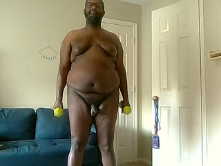 Naked gay workout