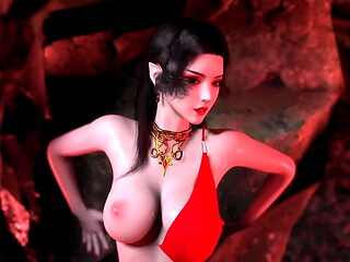 3D big boobs cosplay milf sucking the big cock and got fucked