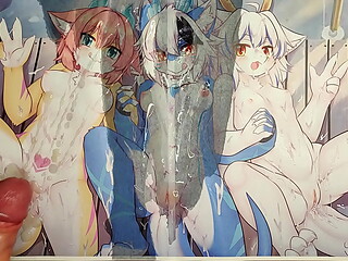 Poolside Party Girls furry tribute (triple)