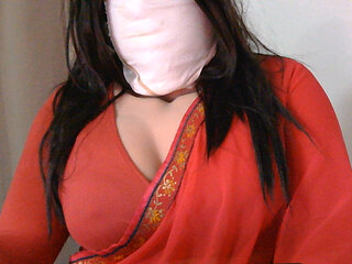 Indian Crossdresser  Masturbating in Saree