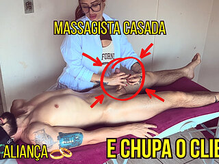 Married Masseuse Takes Off Ring for Hot Blowjob on Client - Happy Ending Teaser