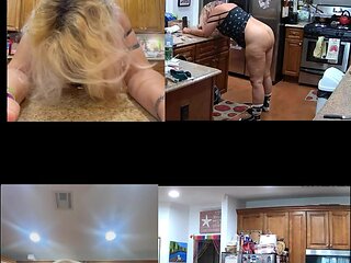 Quick Kitchen Blowjob, and Fucked From Behind